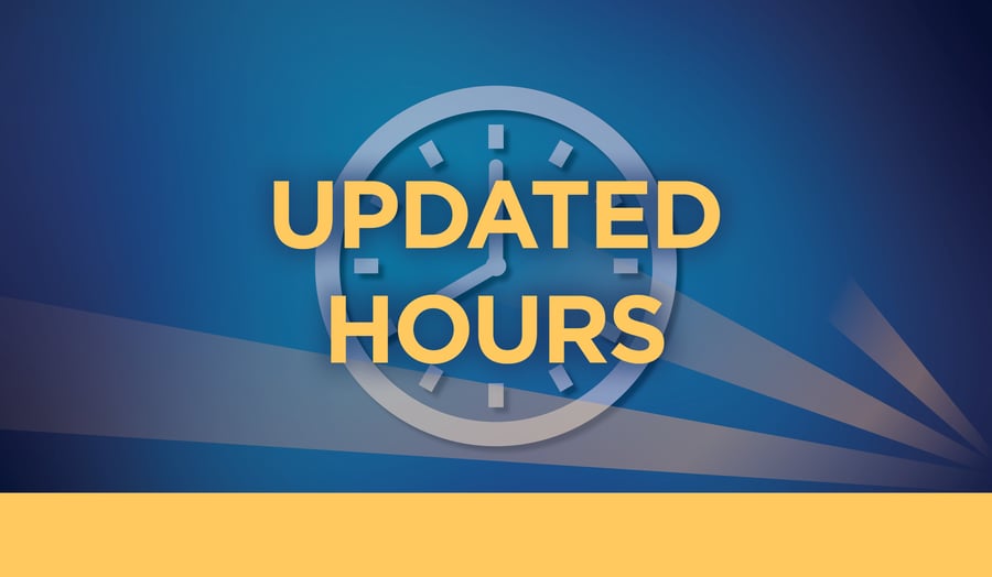 Updated Inclement Weather Hours (Week of Feb. 15 - Feb. 20)
